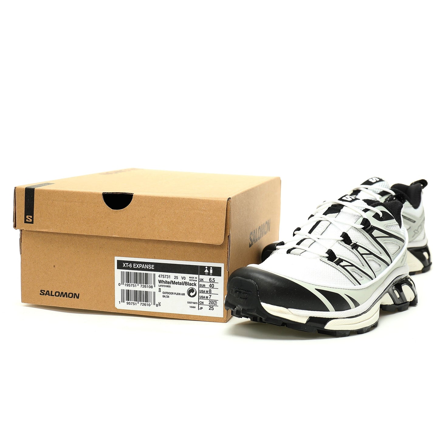 Salomon XT-6 GTX Outdoor Sports Shoes Collection White / Beige / Black