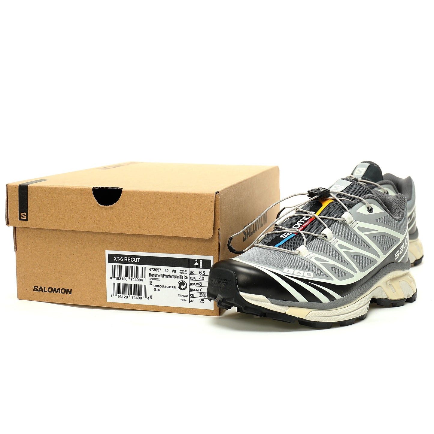 Salomon XT-6 GTX Outdoor Sports Shoes Collection Grey / Black / Beige