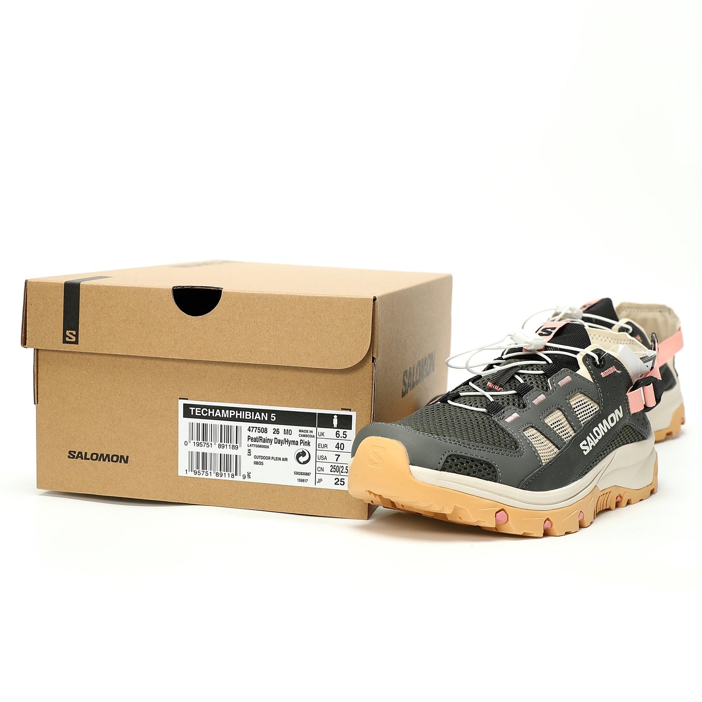 Salomon Techamphibian 5' Dark Gray / Pink