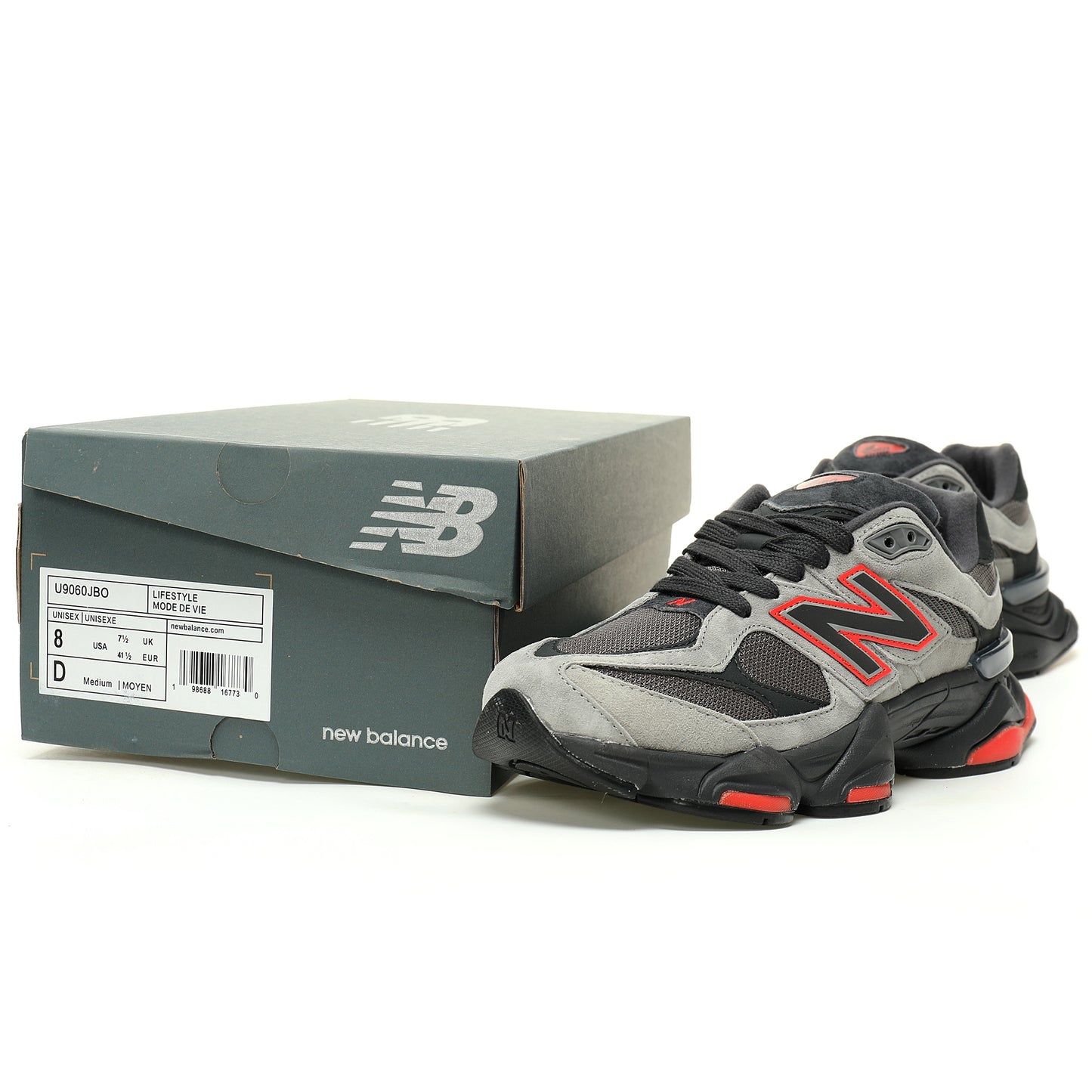 New Balance 9060 Sneaker Grey / Red