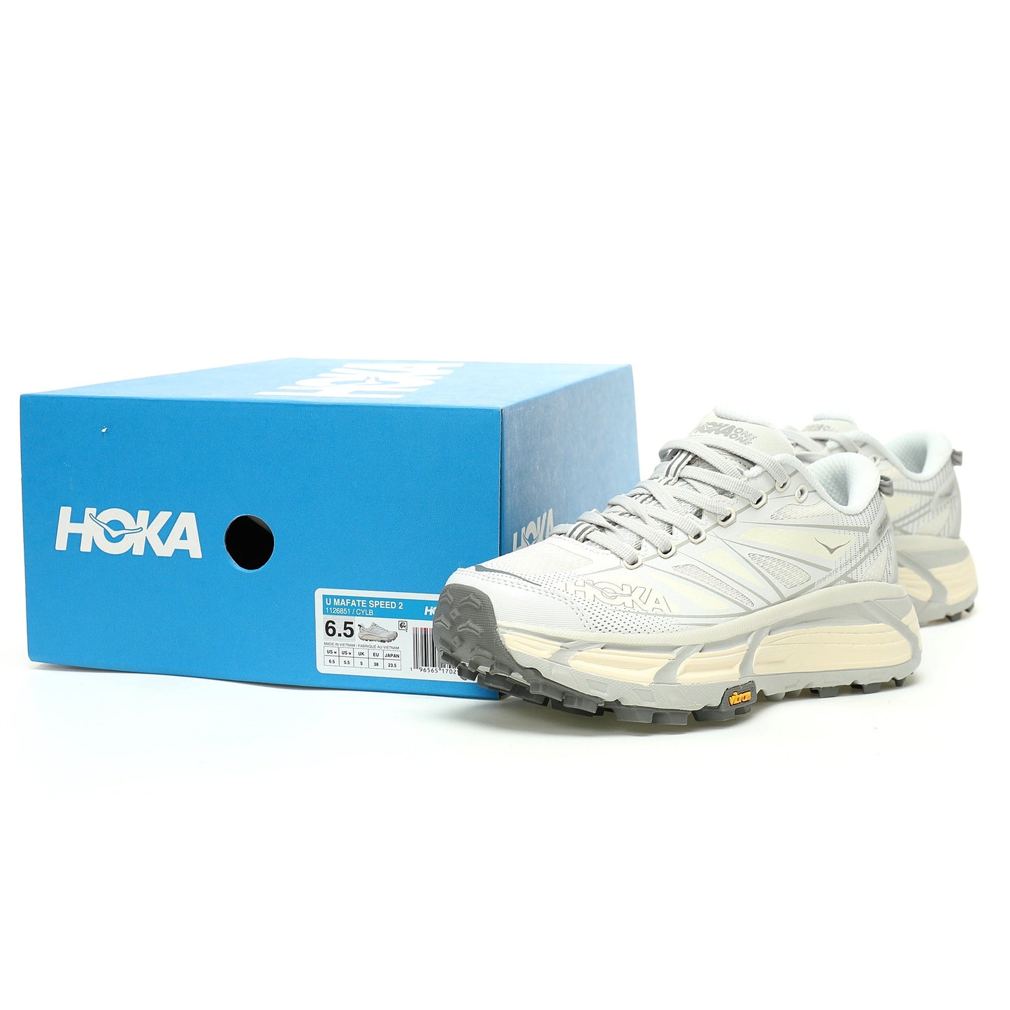 HOKA Mafate Speed 2 Low | Trail Running Shoes White/Grey