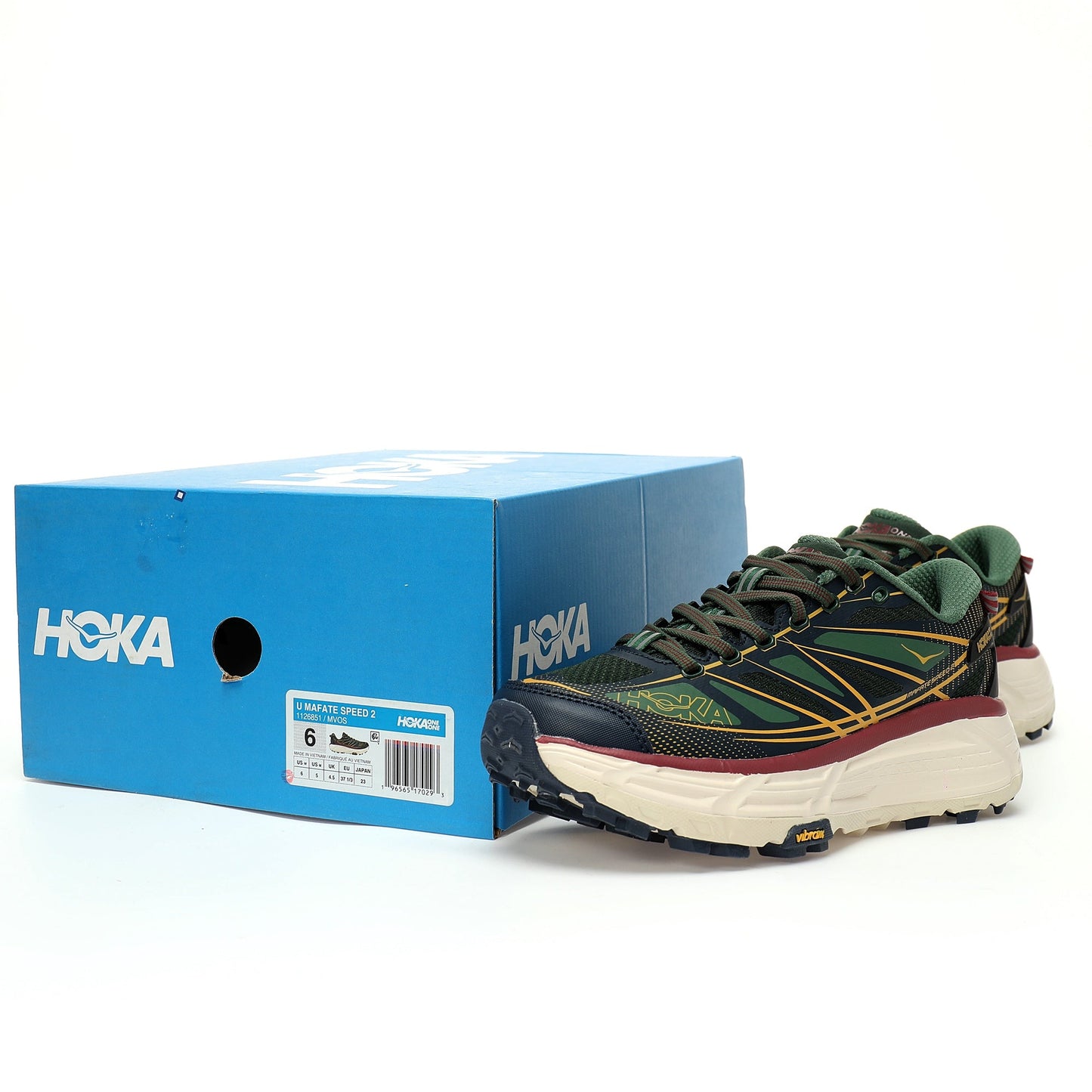 HOKA Mafate Speed 2 Low | Trail Running Shoes Green / Red / Beige
