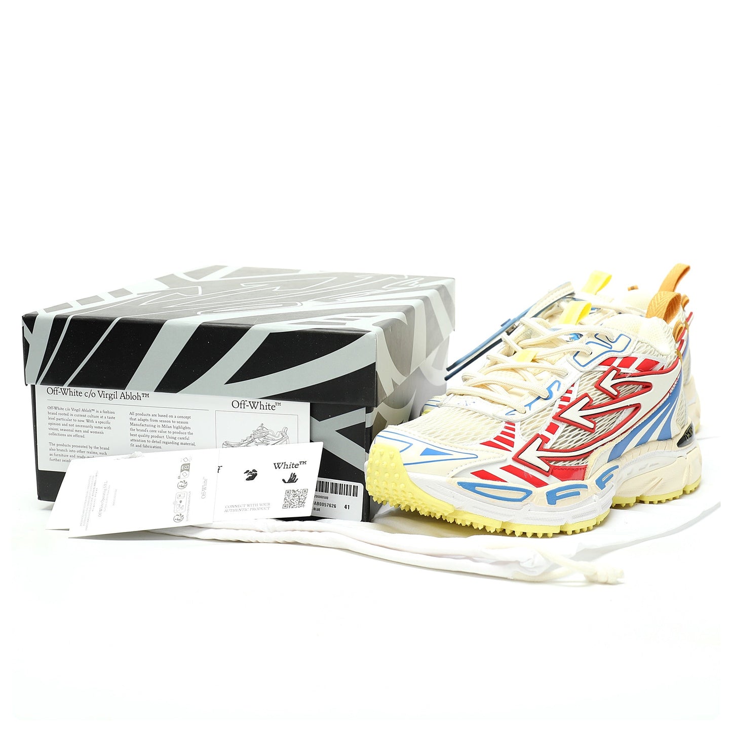 Off-White™ "Be Right Back" Sneaker — BRB Beige / Red / Blue