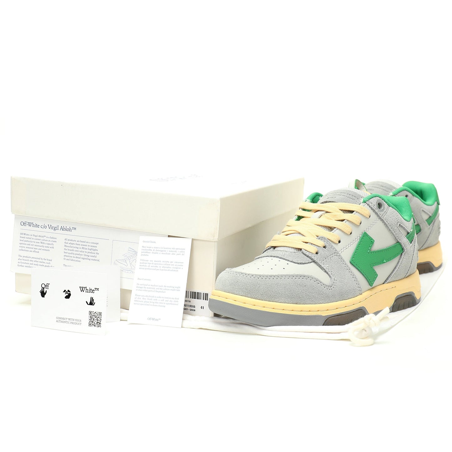 Off-White™ "Out Of Office" OOO Sneaker Grey/Green
