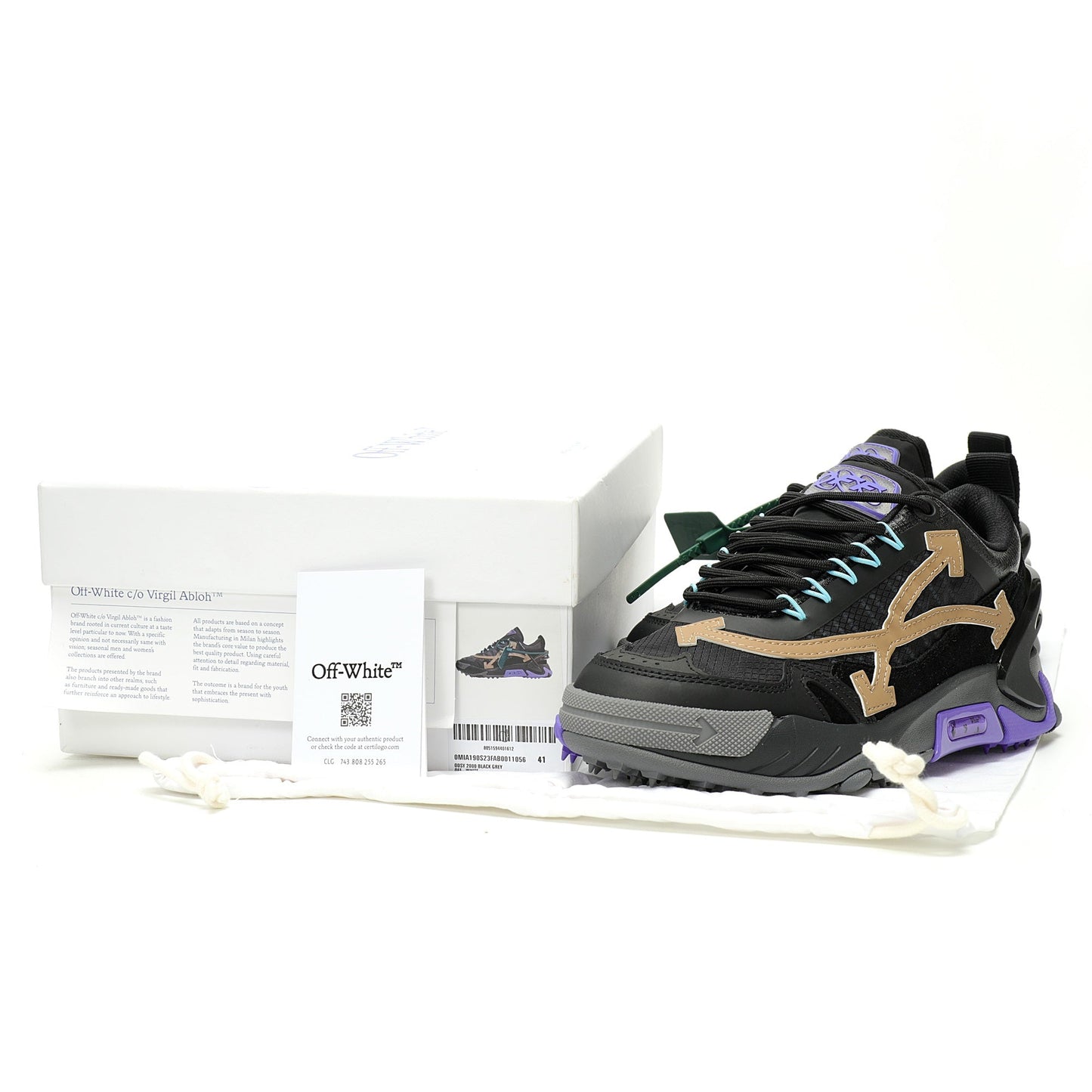 Off-White™ ODSY-2000 "Chunky Arrow" Sneaker Black / Purple