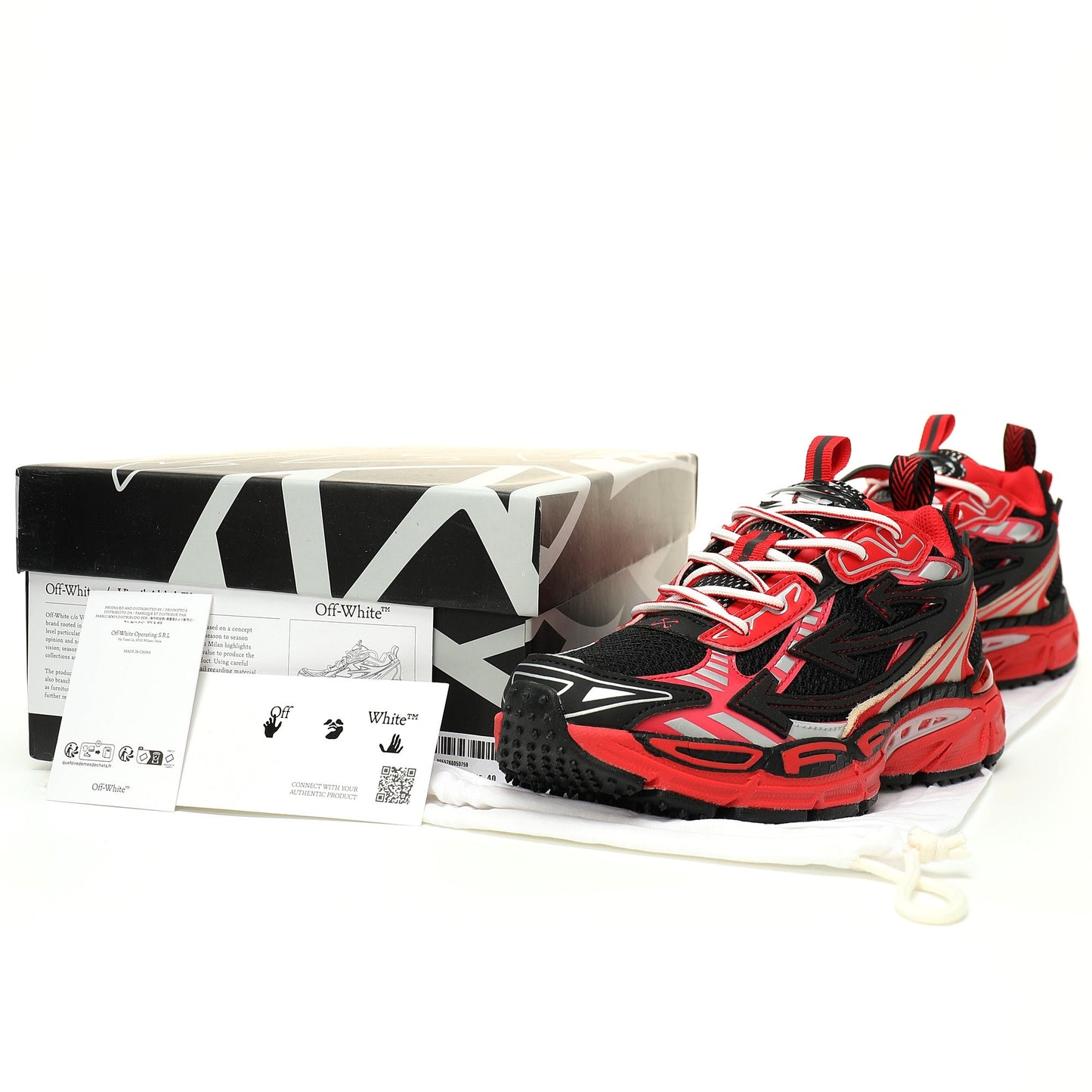 Off-White™ "Be Right Back" Sneaker — BRB Red / Black