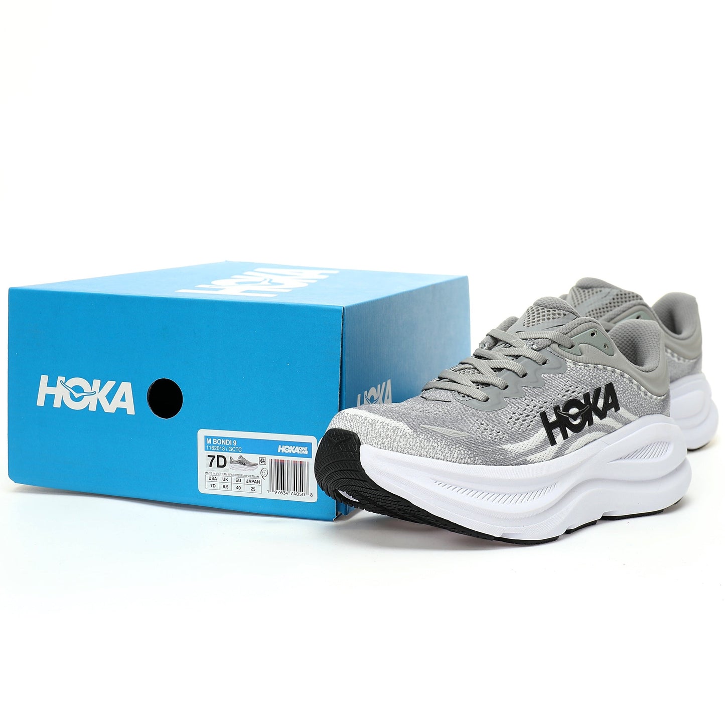 HOKA One One Clifton 9  Grey/White/Black