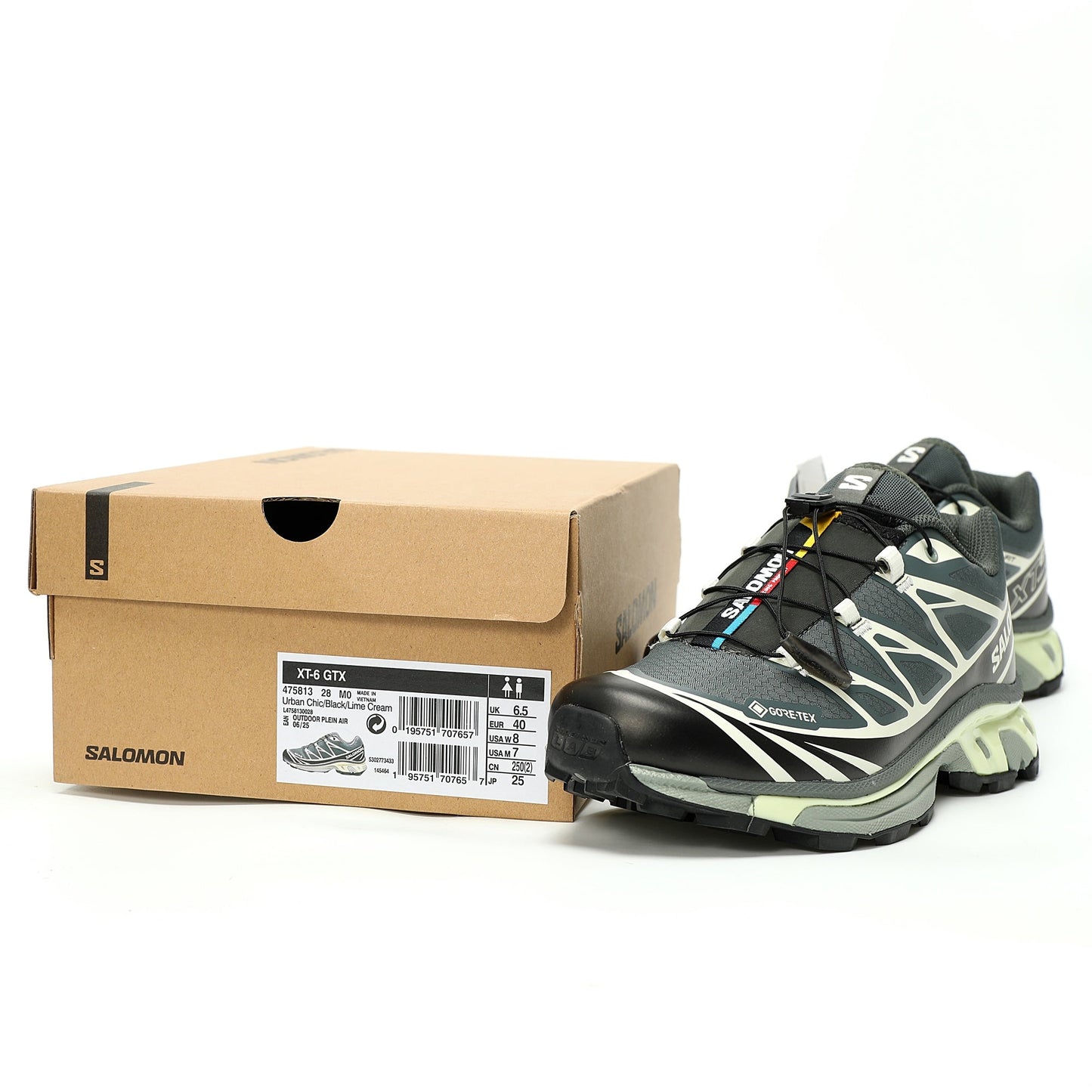 Salomon XT-6 GTX Outdoor Sports Shoes Collection   Green/Grey