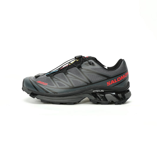 Salomon XT-6 GTX Outdoor Sports Shoes Collection   Dark Gray / Red