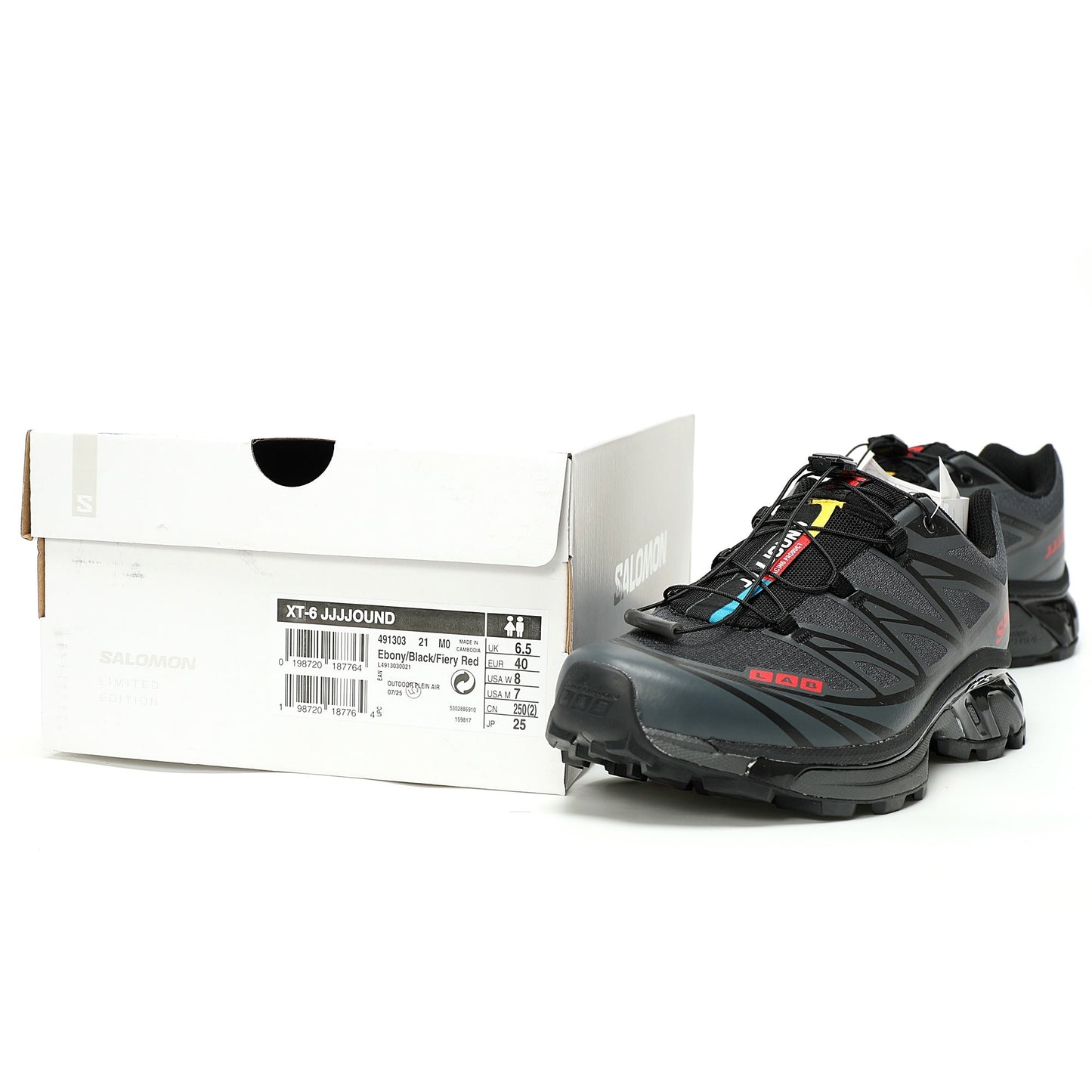 Salomon XT-6 GTX Outdoor Sports Shoes Collection   Dark Gray / Red