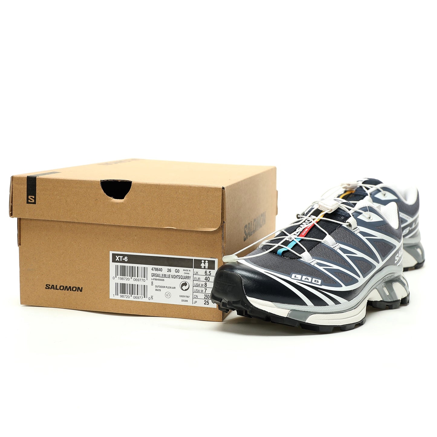 Salomon XT-6 GTX Outdoor Sports Shoes Collection  Blue-gray / Black