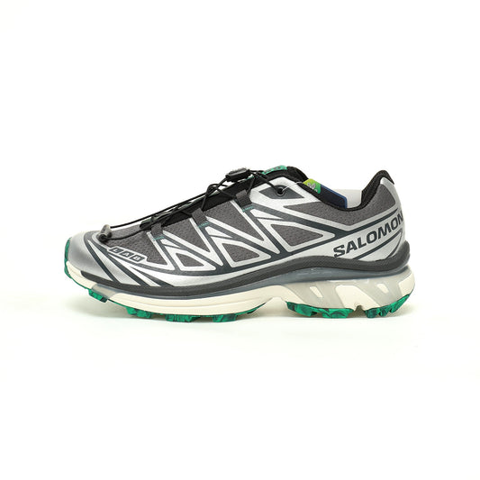 Salomon XT-6 GTX Outdoor Sports Shoes Collection   Grey / Silver / Green