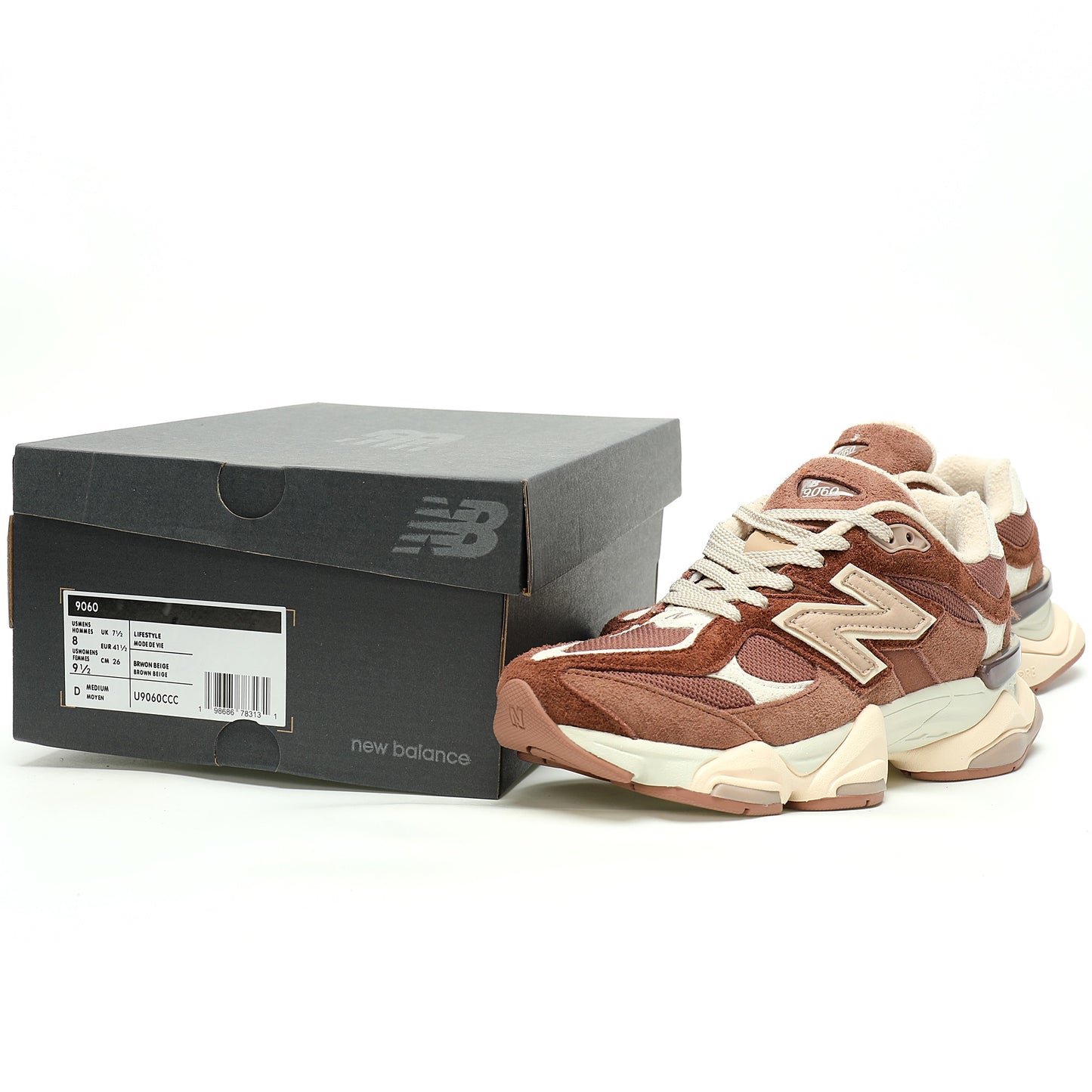 New Balance 9060 Sneaker  Red-brown