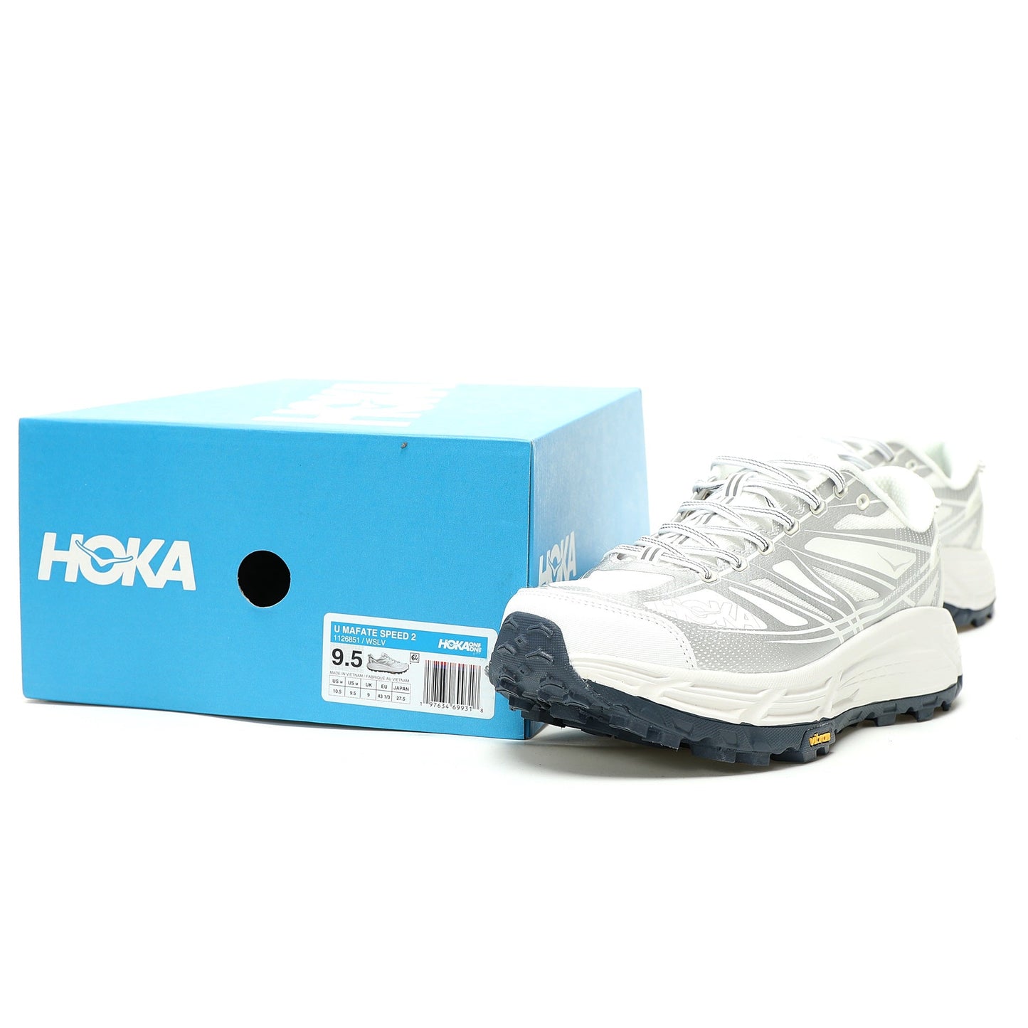 HOKA Mafate Speed 2 Low | Trail Running Shoes  White/Silver