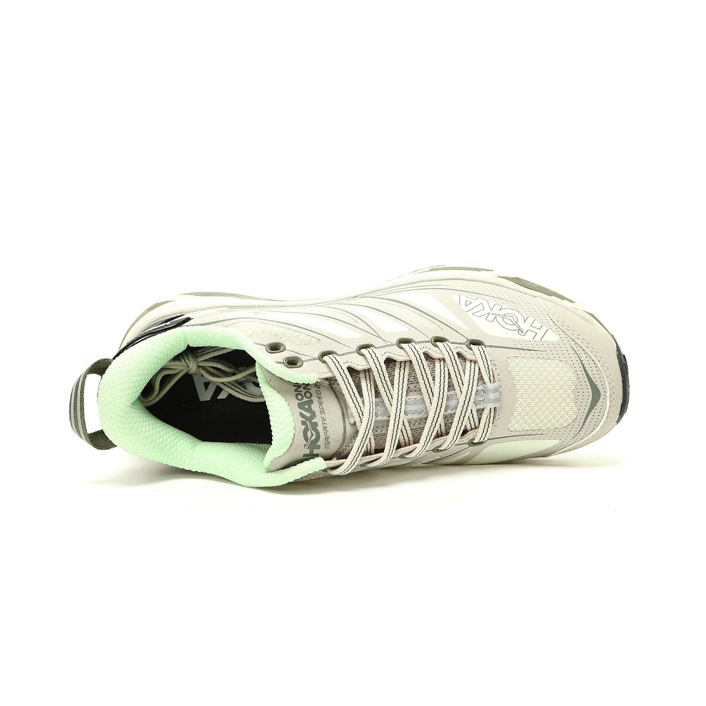 HOKA Mafate Speed 2 Low | Trail Running Shoes   Beige/Green