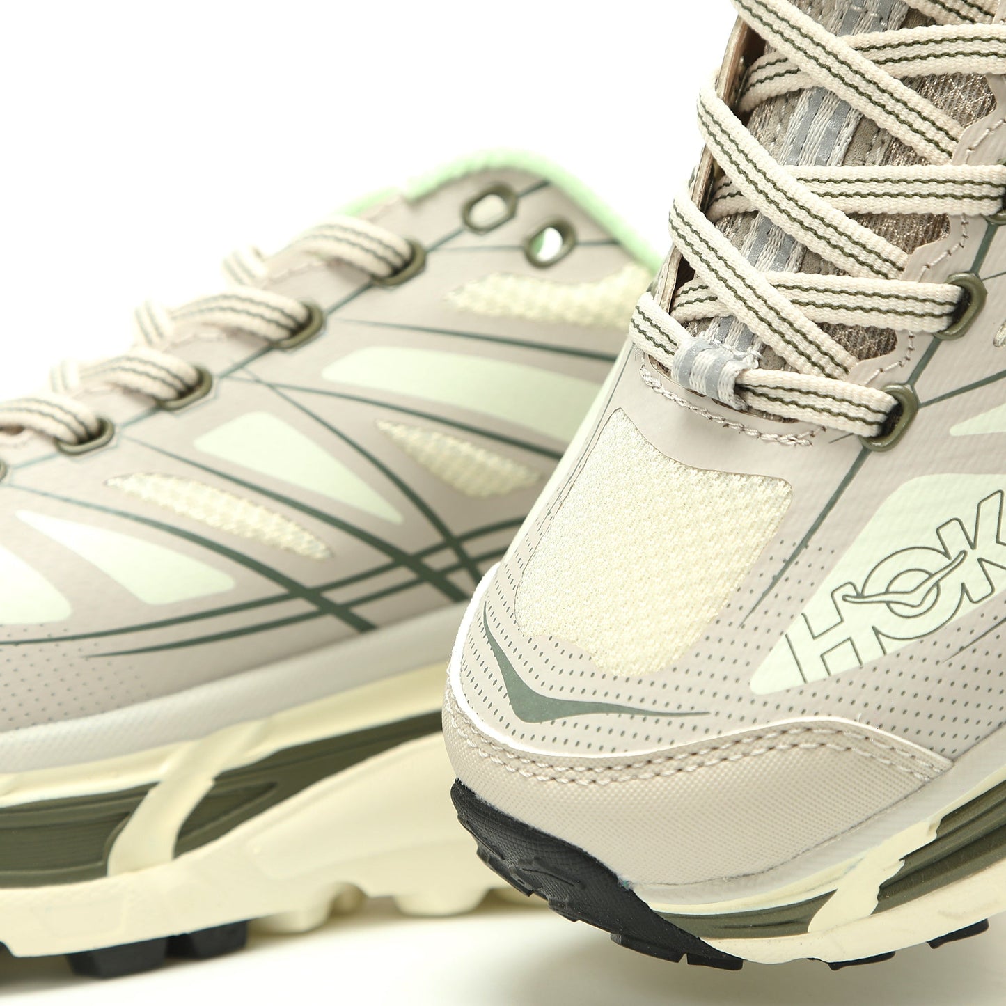 HOKA Mafate Speed 2 Low | Trail Running Shoes   Beige/Green