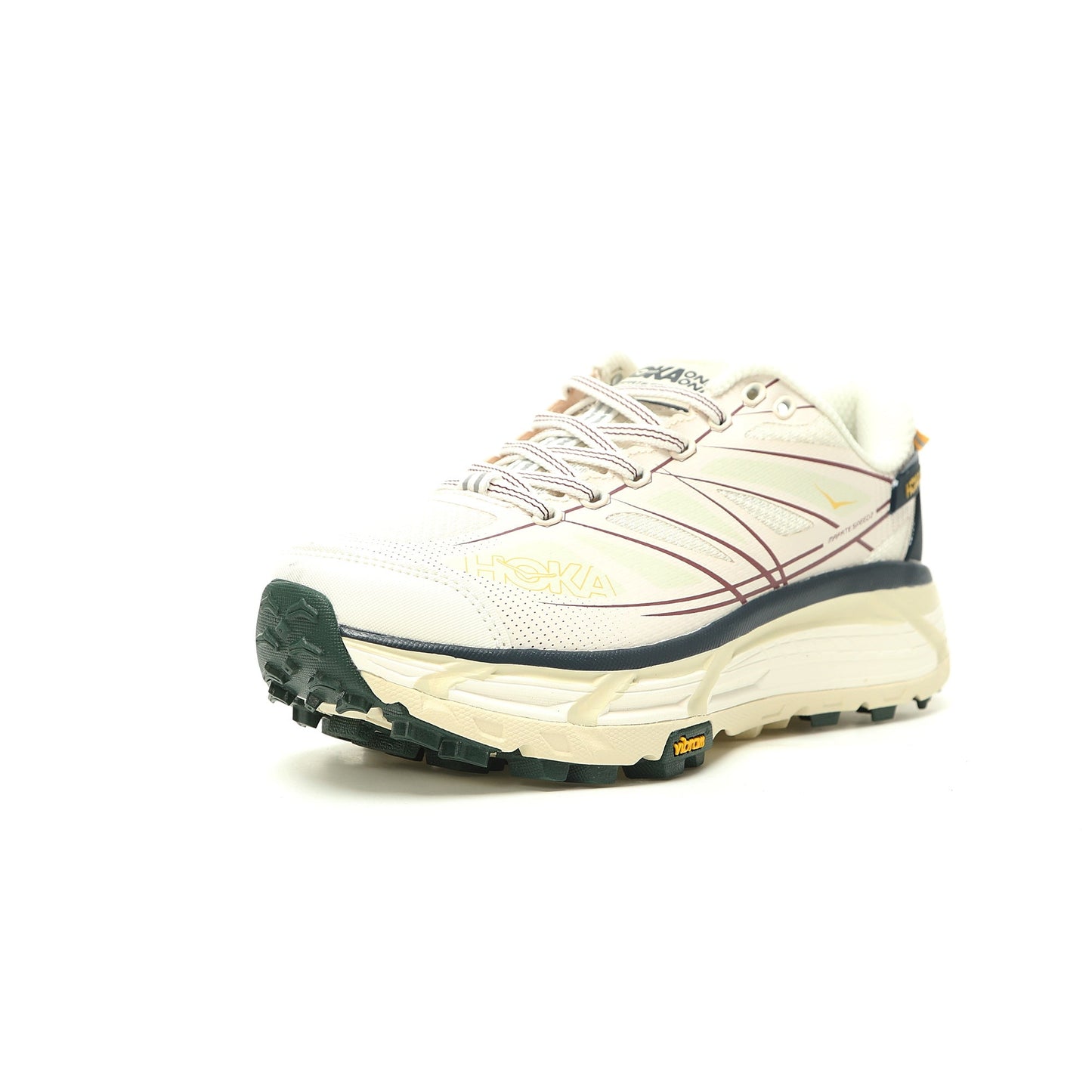 HOKA Mafate Speed 2 Low | Trail Running Shoes   Beige / Burgundy