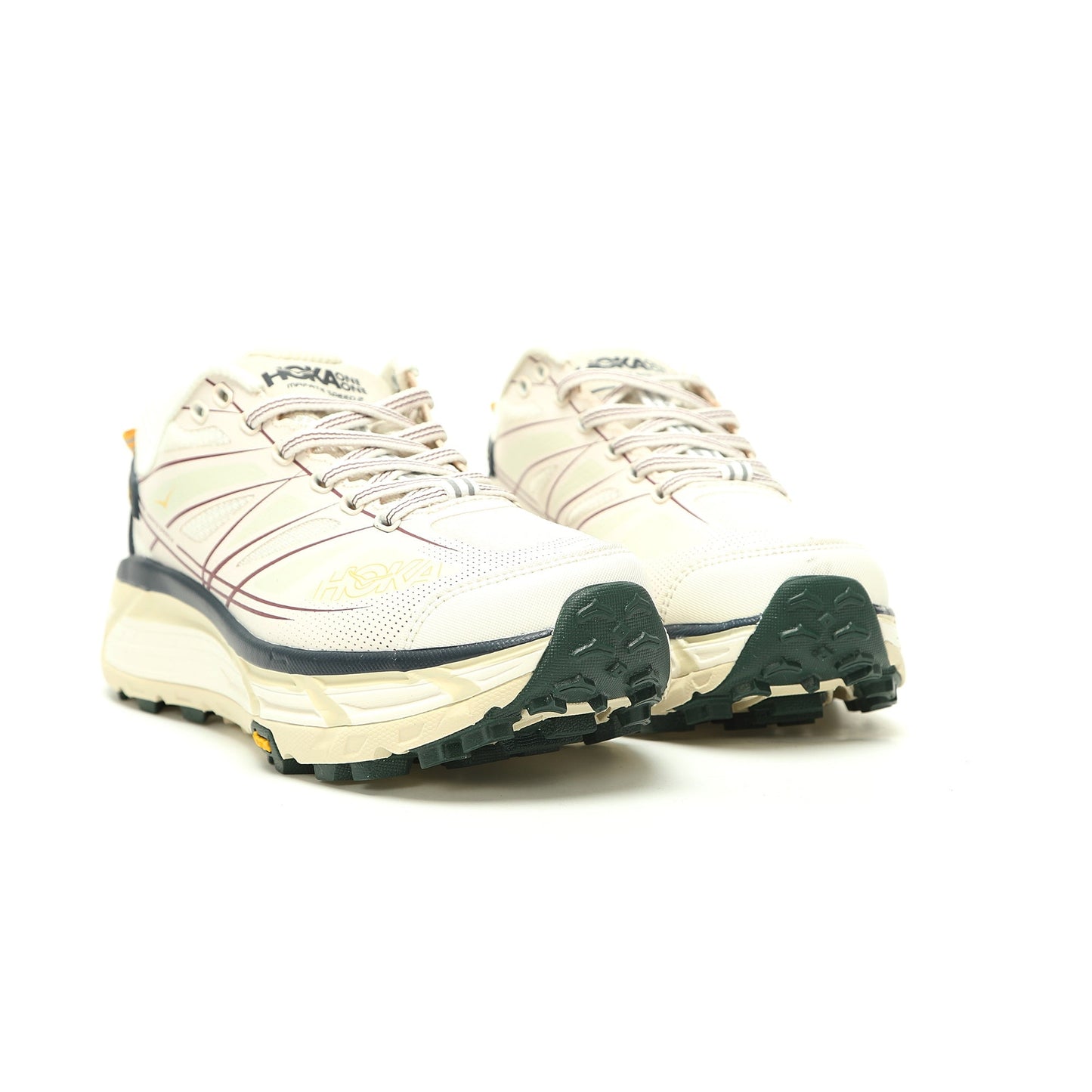 HOKA Mafate Speed 2 Low | Trail Running Shoes   Beige / Burgundy