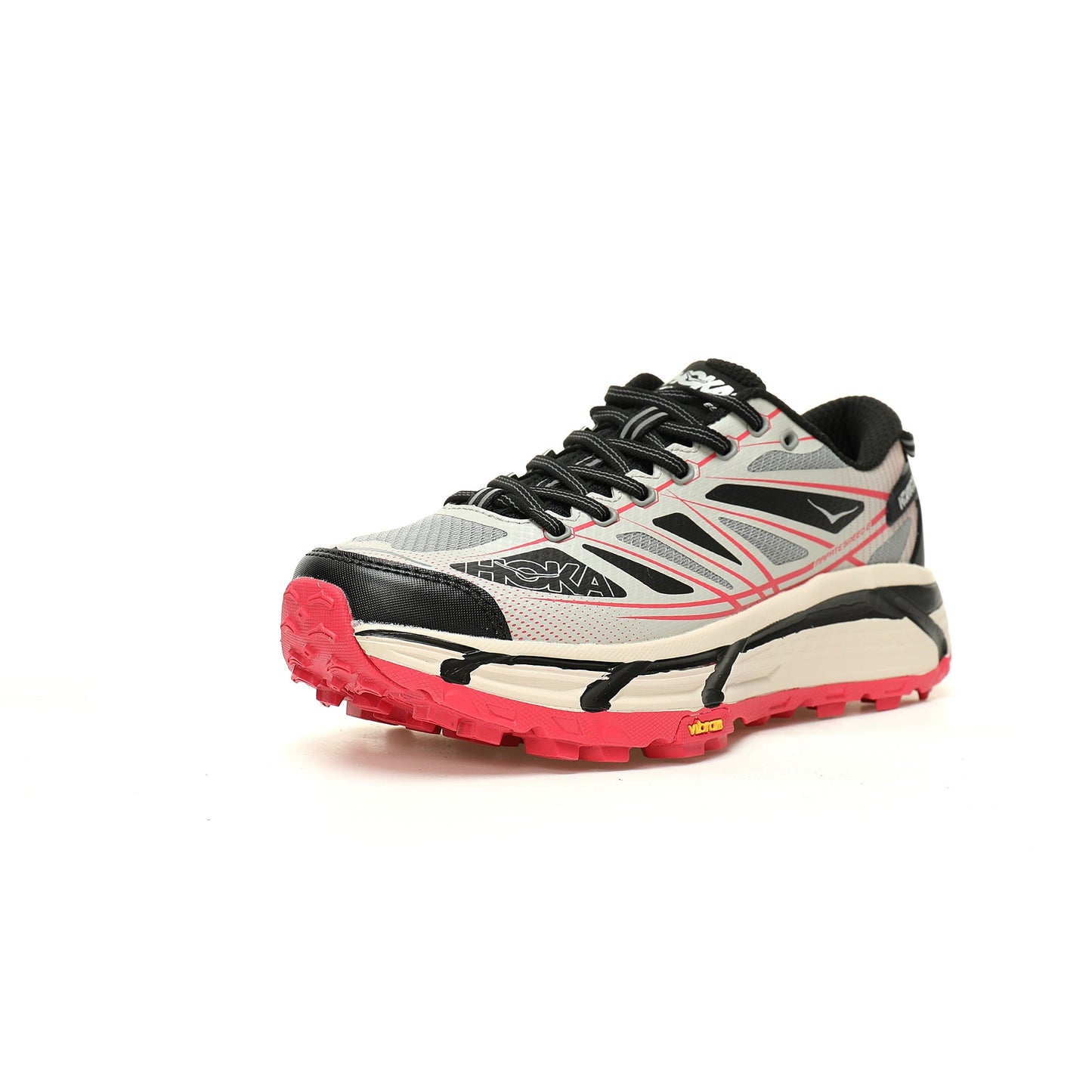 HOKA Mafate Speed 2 Low | Trail Running Shoes   Black / Silver / Red