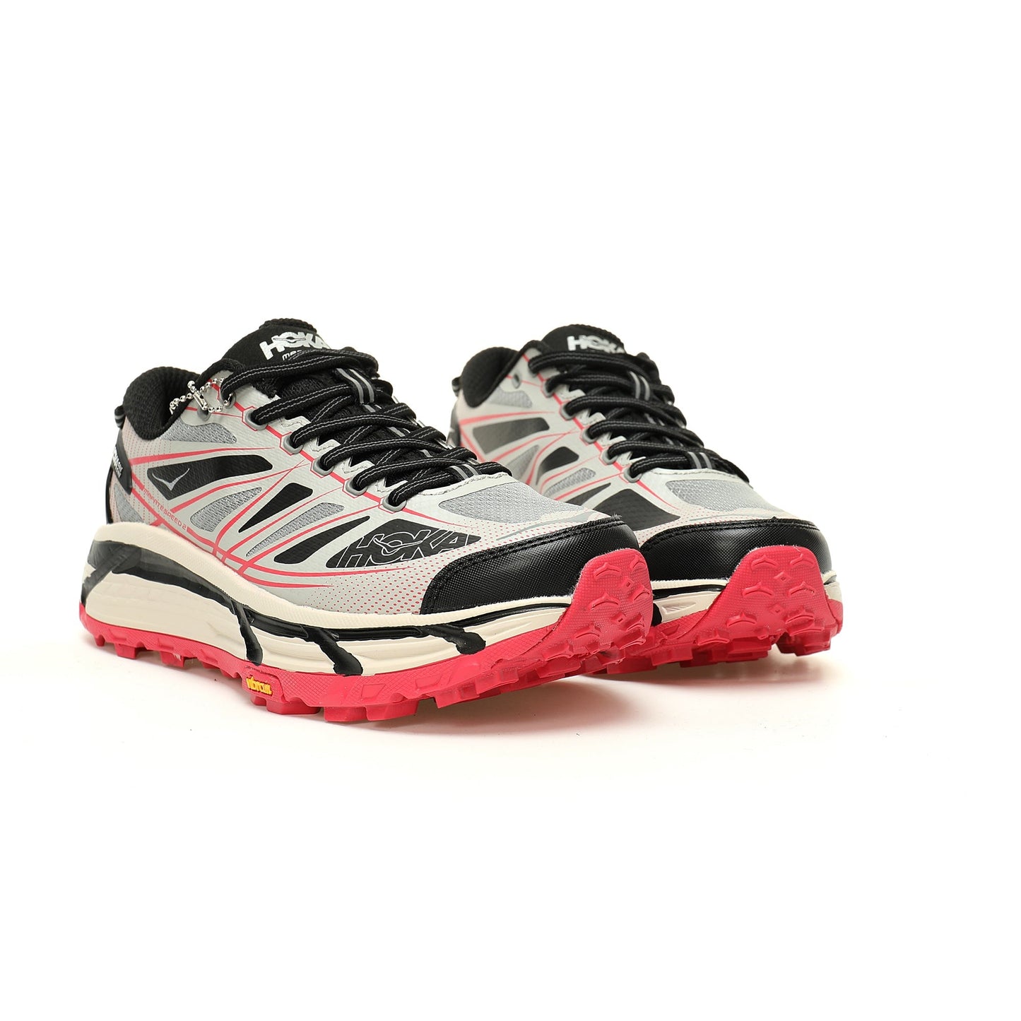 HOKA Mafate Speed 2 Low | Trail Running Shoes   Black / Silver / Red