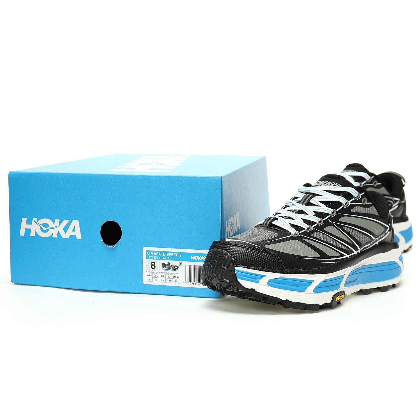HOKA Mafate Speed 2 Low | Trail Running Shoes   Black / Grey / Blue