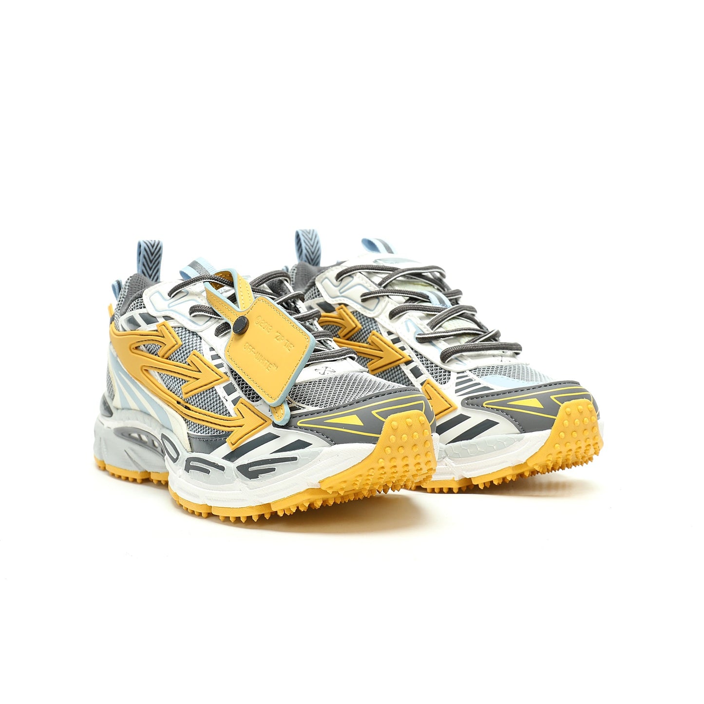 Off-White™ "Be Right Back" Sneaker — BRB   Grey / Blue / Yellow