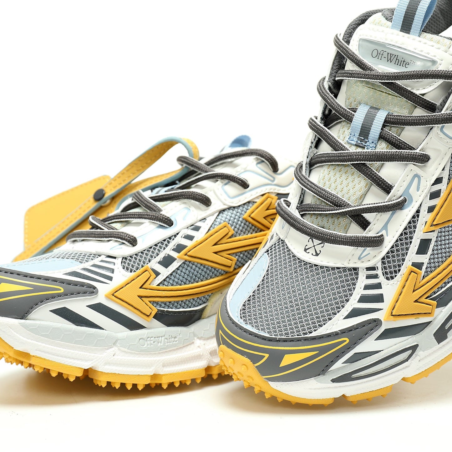 Off-White™ "Be Right Back" Sneaker — BRB   Grey / Blue / Yellow