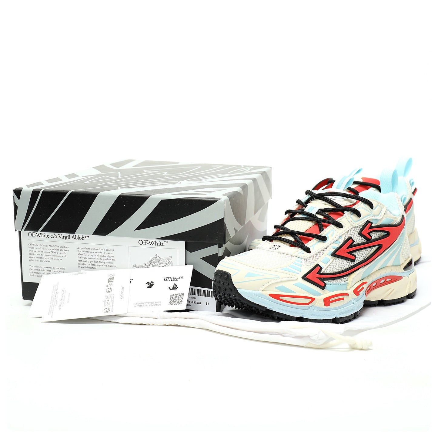 Off-White™ "Be Right Back" Sneaker — BRB   Red / Blue