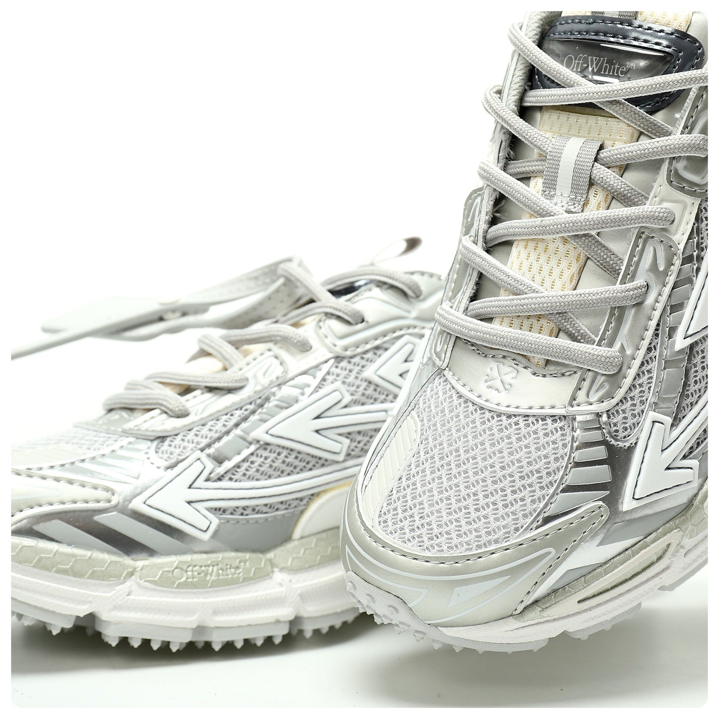 Off-White™ "Be Right Back" Sneaker — BRB   Grey/Silver