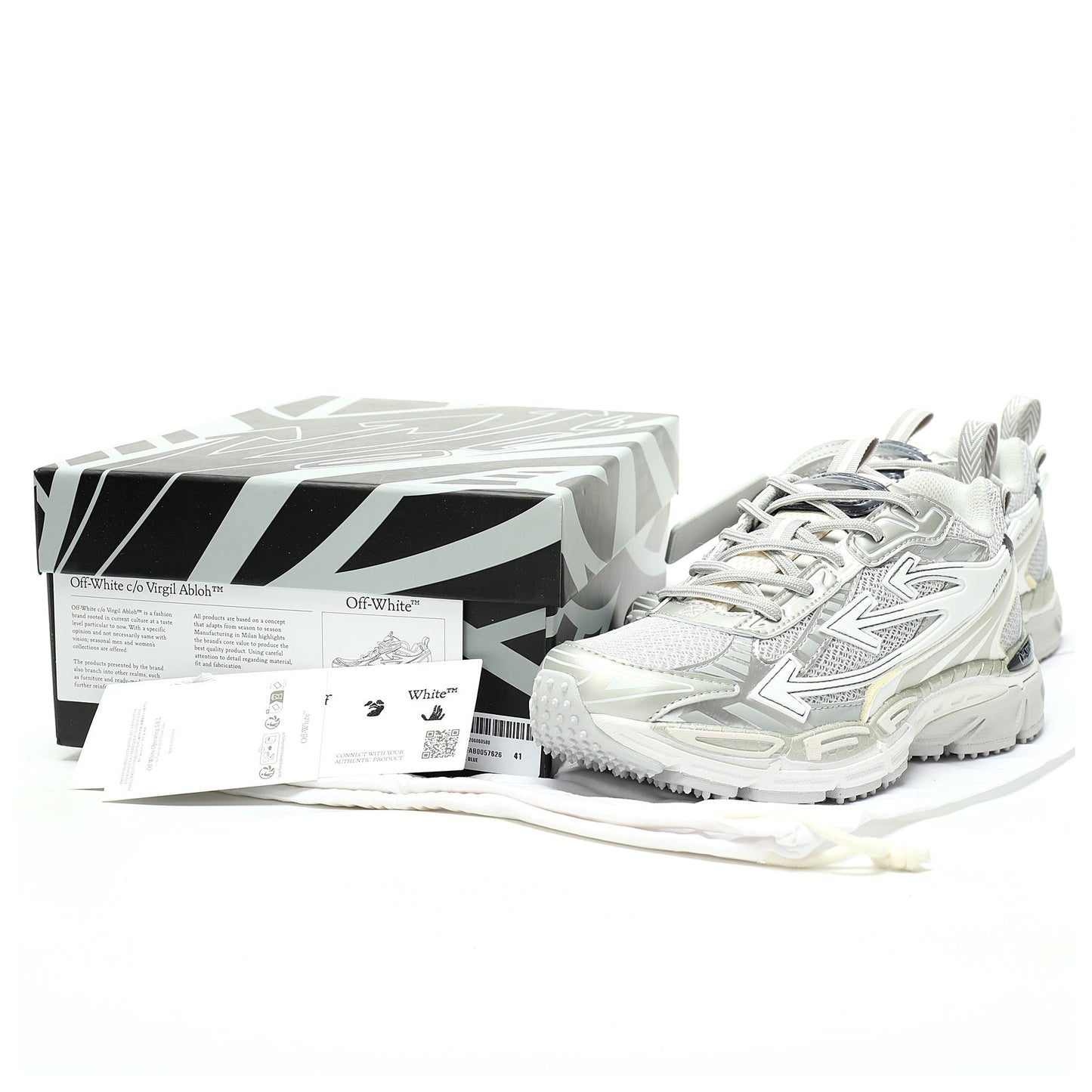Off-White™ "Be Right Back" Sneaker — BRB   Grey/Silver