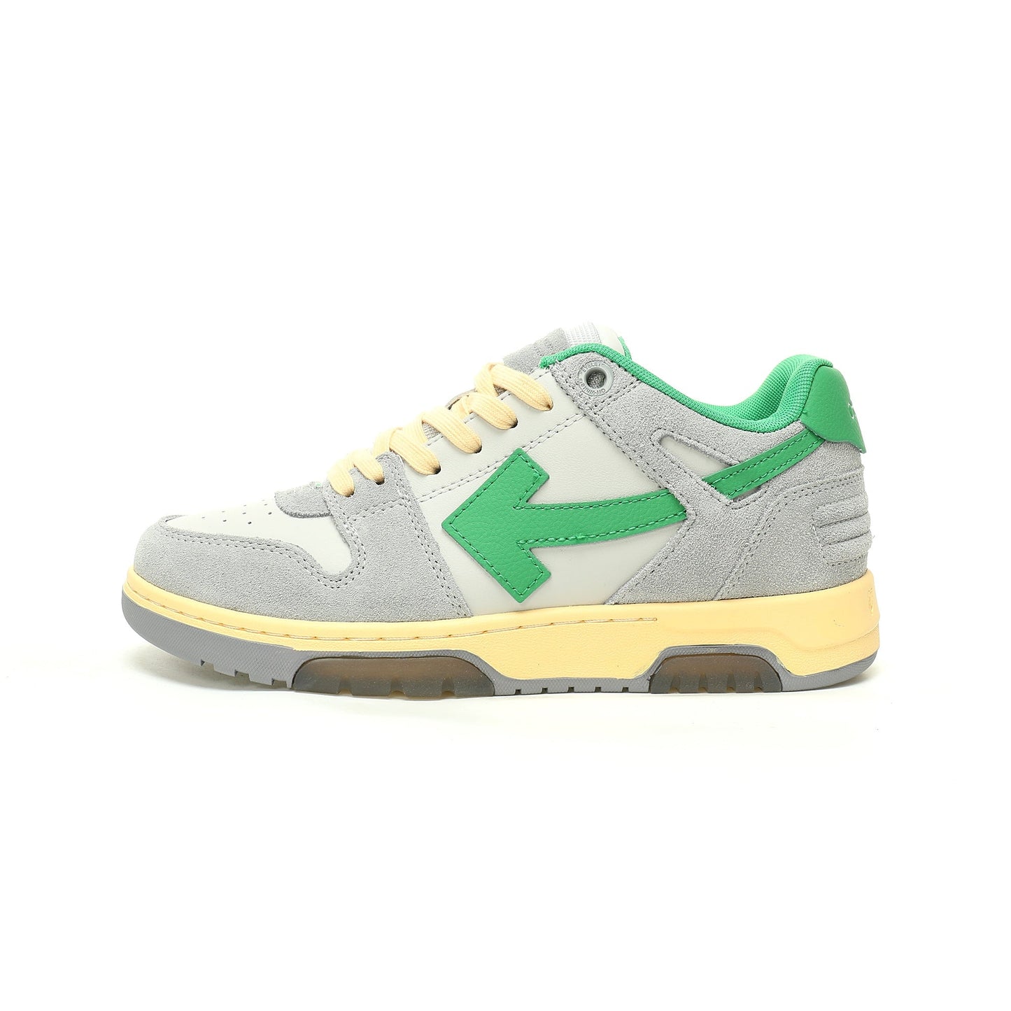 Off-White™ "Out Of Office" OOO Sneaker   Grey/Green