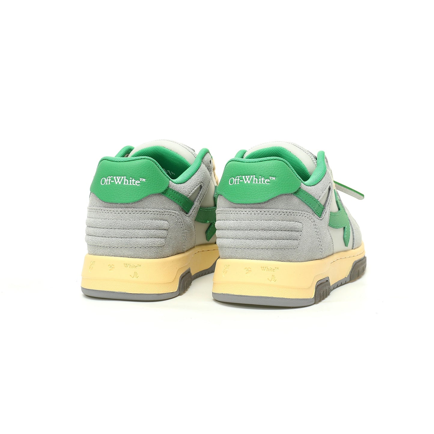 Off-White™ "Out Of Office" OOO Sneaker   Grey/Green