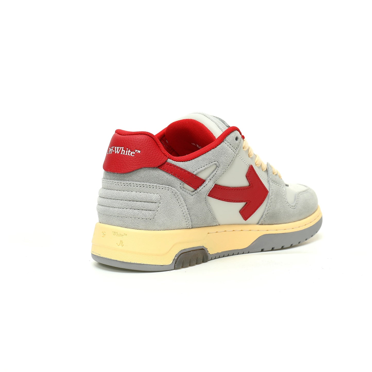 Off-White™ "Out Of Office" OOO Sneaker   Grey/White/Red