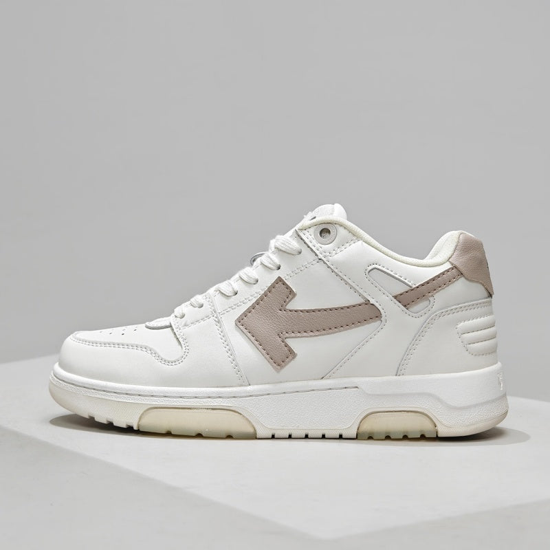 Off-White™ "Out Of Office" OOO Sneaker   White / Khaki