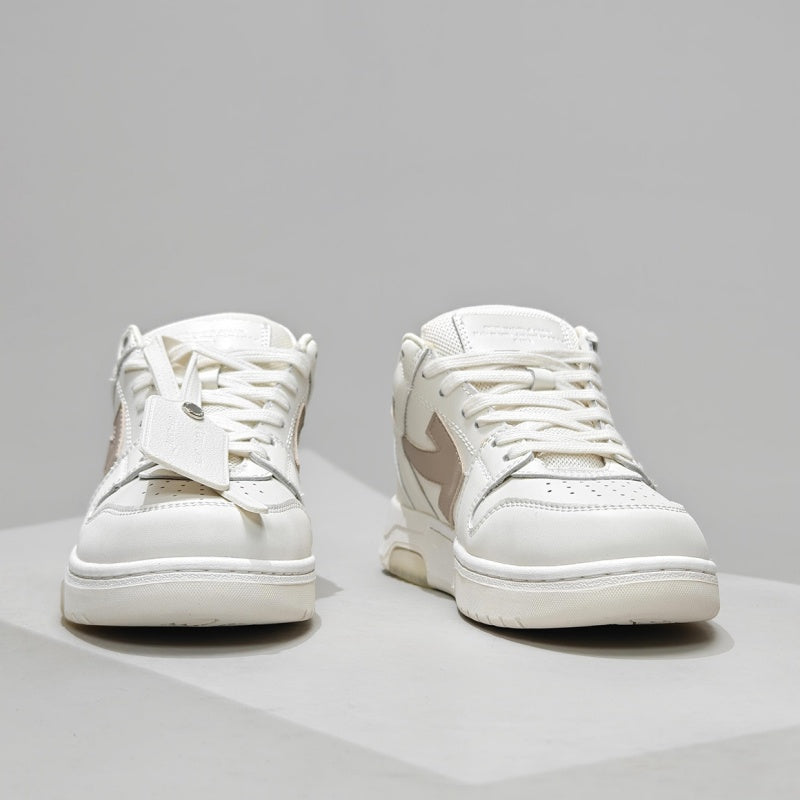 Off-White™ "Out Of Office" OOO Sneaker   White / Khaki
