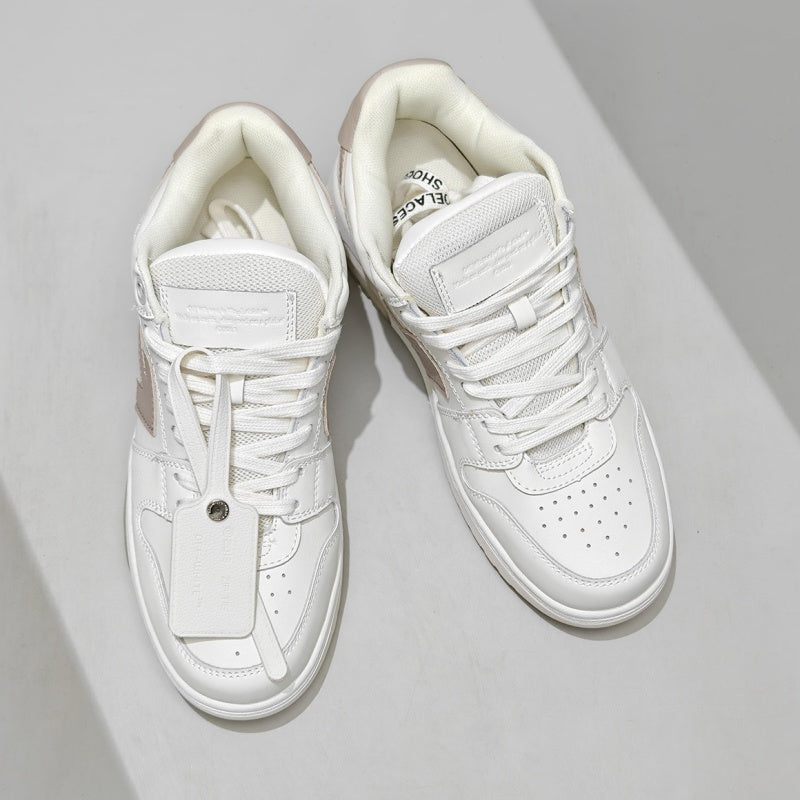 Off-White™ "Out Of Office" OOO Sneaker   White / Khaki