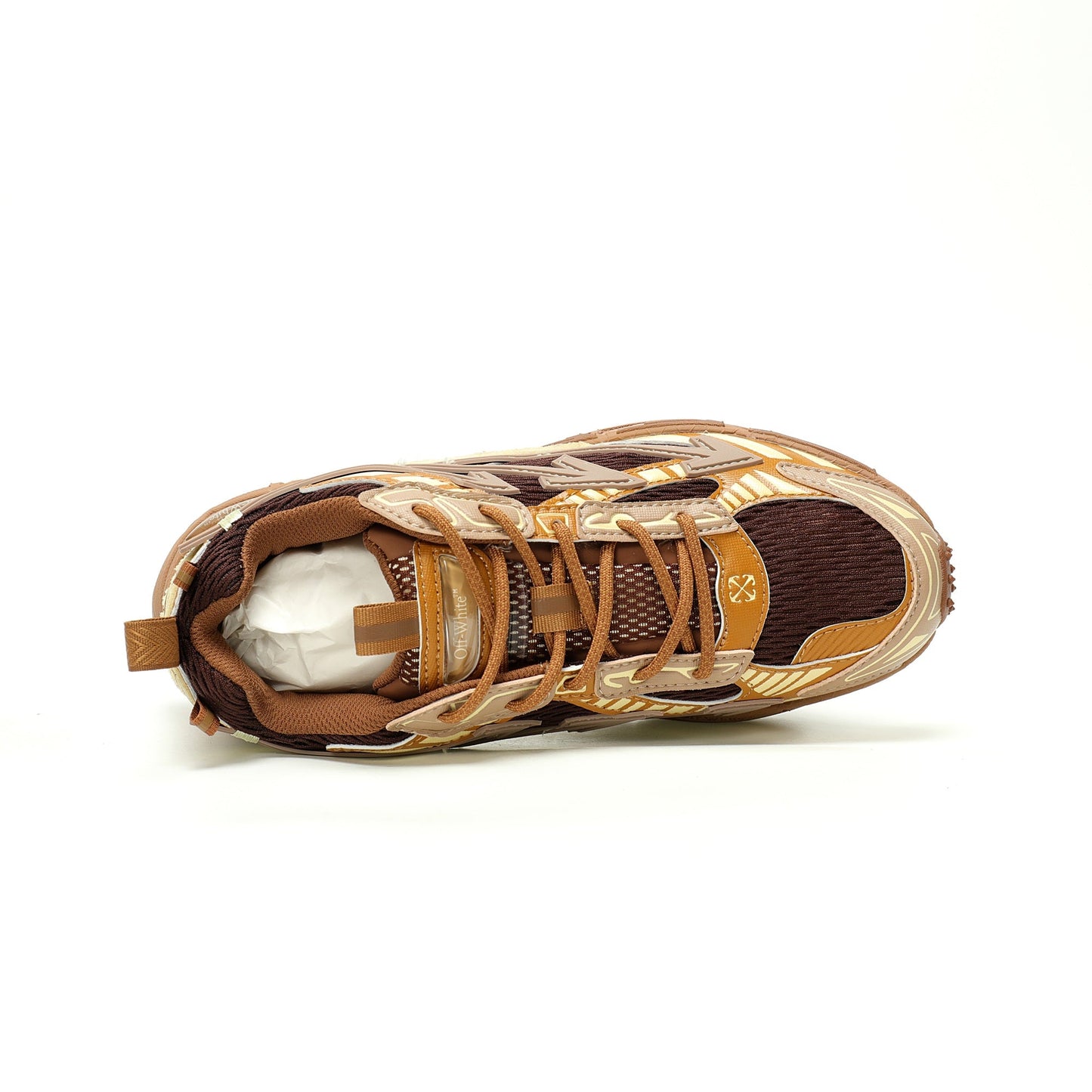 Off-White™ "Be Right Back" Sneaker — BRB   Brown/Yellow