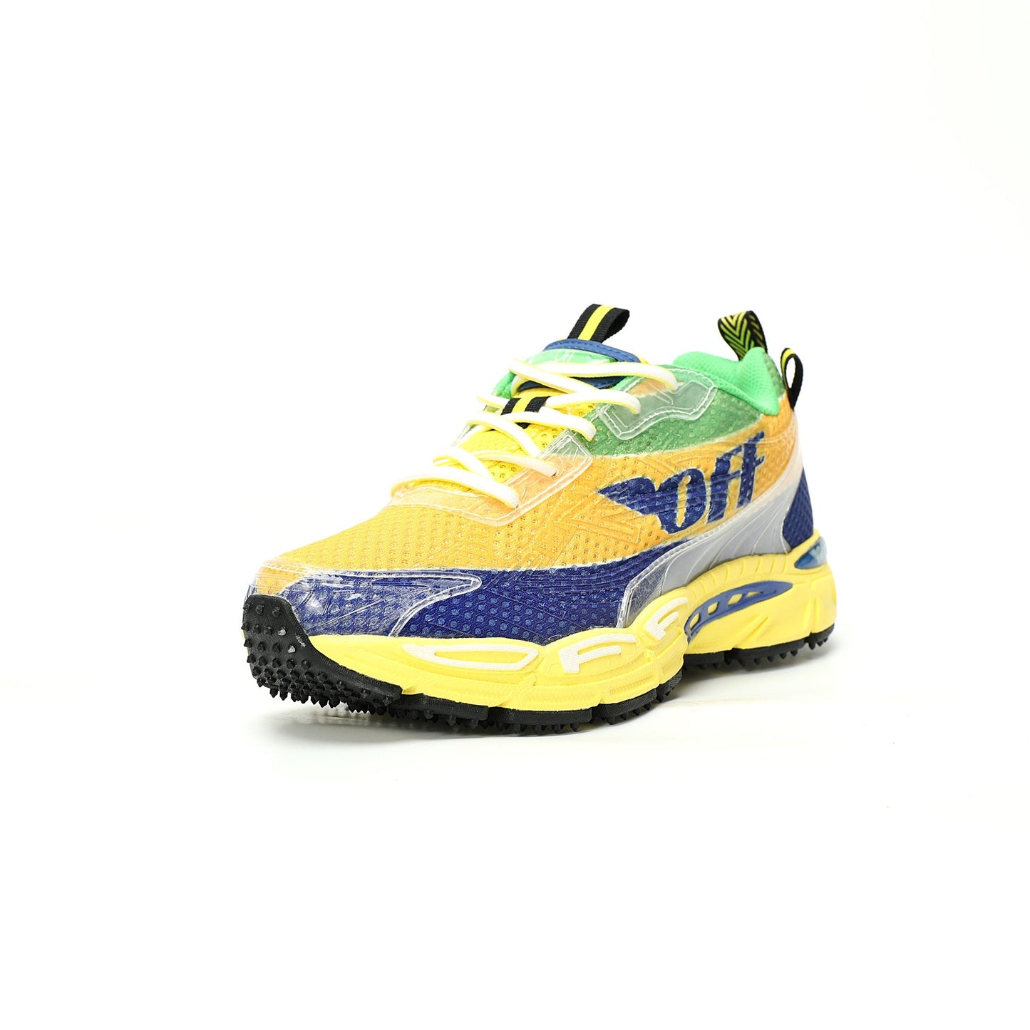 Off-White™ "Be Right Back" Sneaker — BRB   Yellow / Blue / Green
