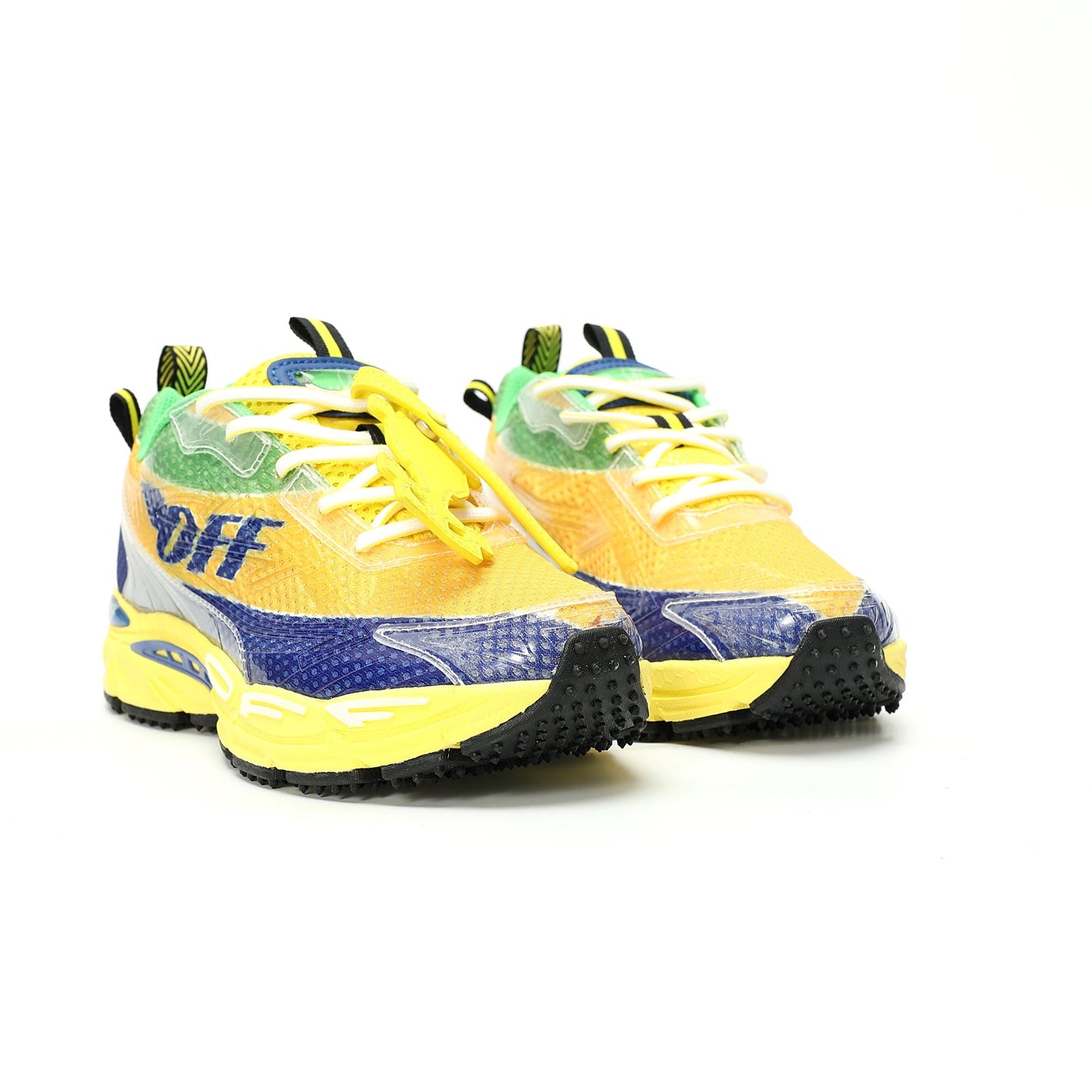 Off-White™ "Be Right Back" Sneaker — BRB   Yellow / Blue / Green