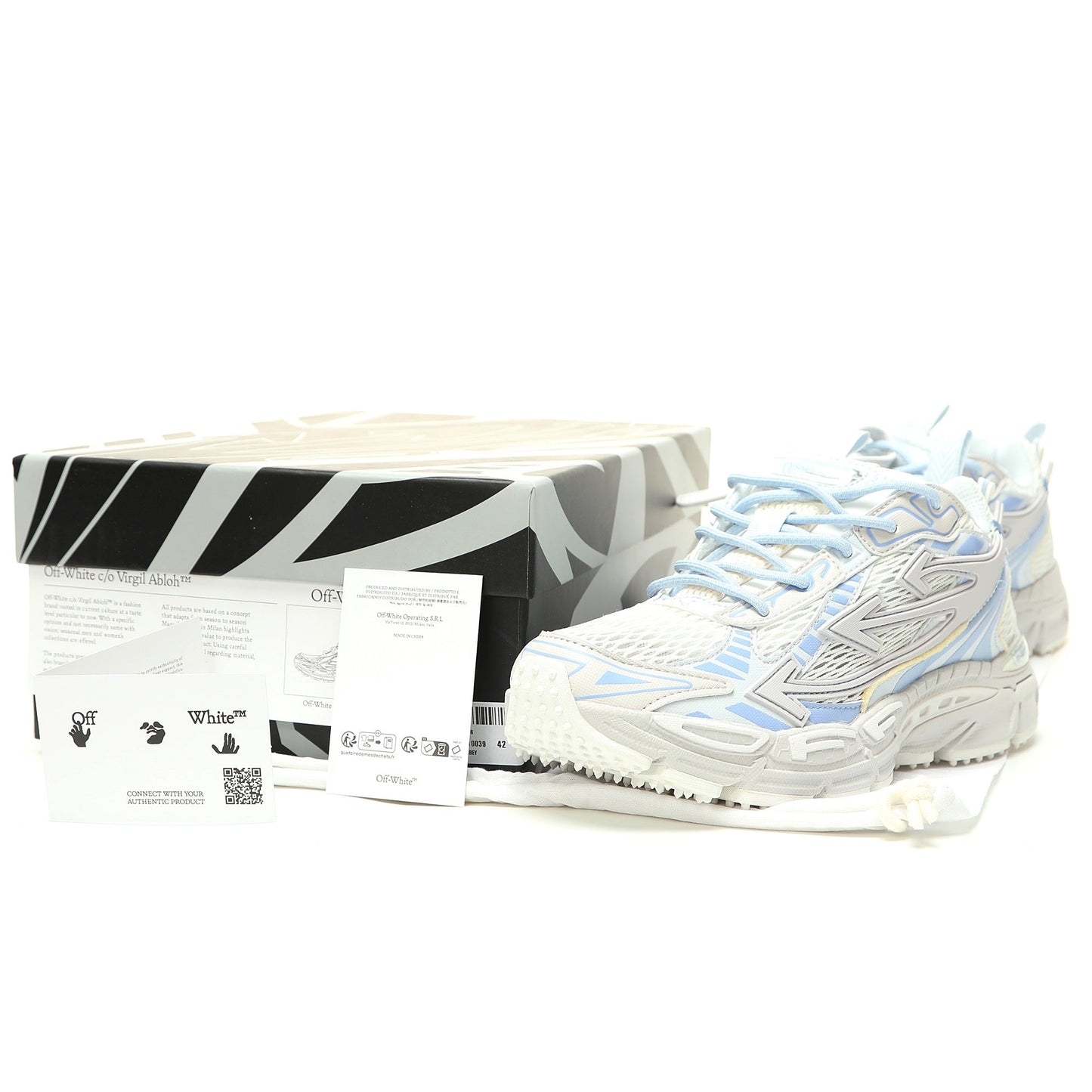 Off-White™ "Be Right Back" Sneaker — BRB   White / Blue