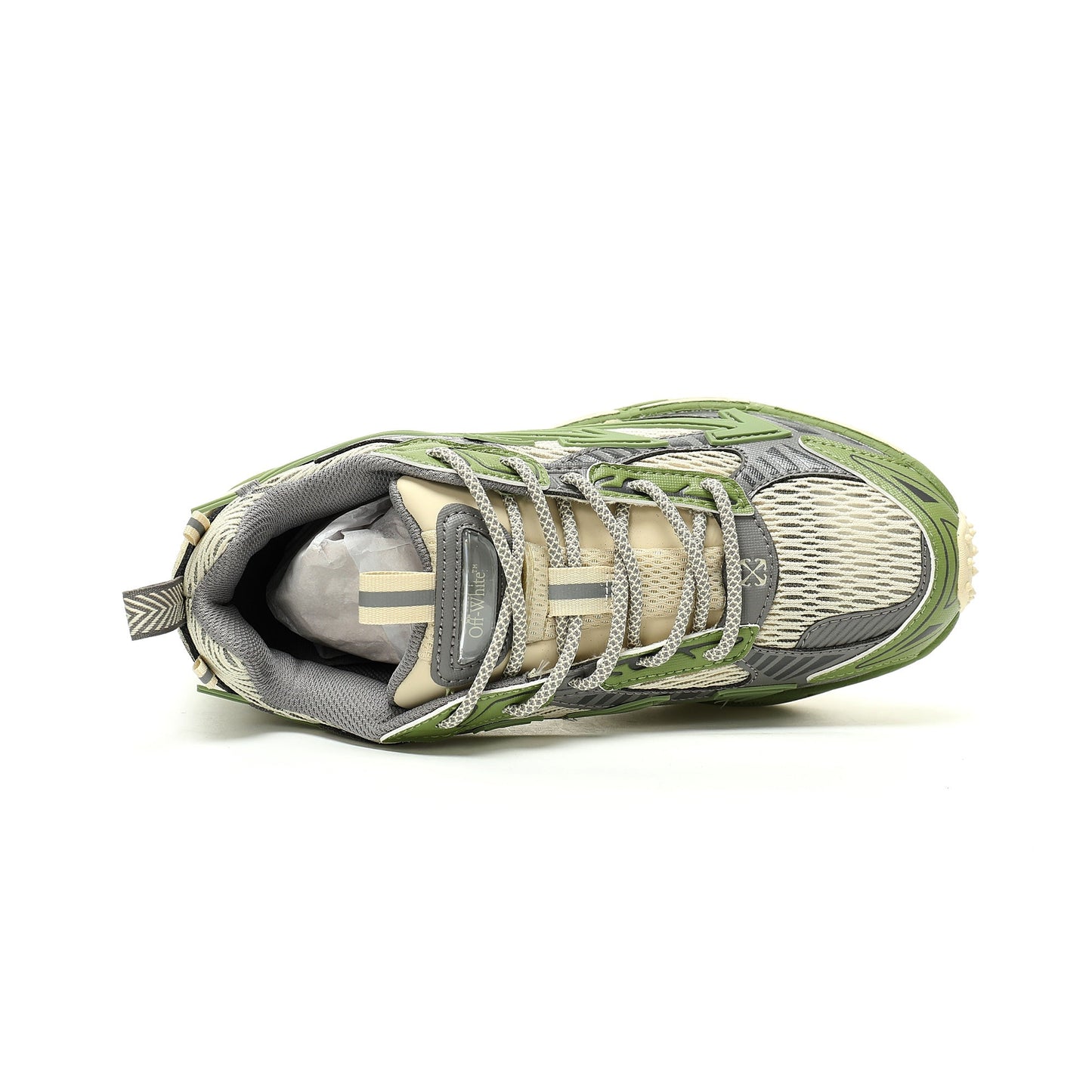 Off-White™ "Be Right Back" Sneaker — BRB   Green/Grey