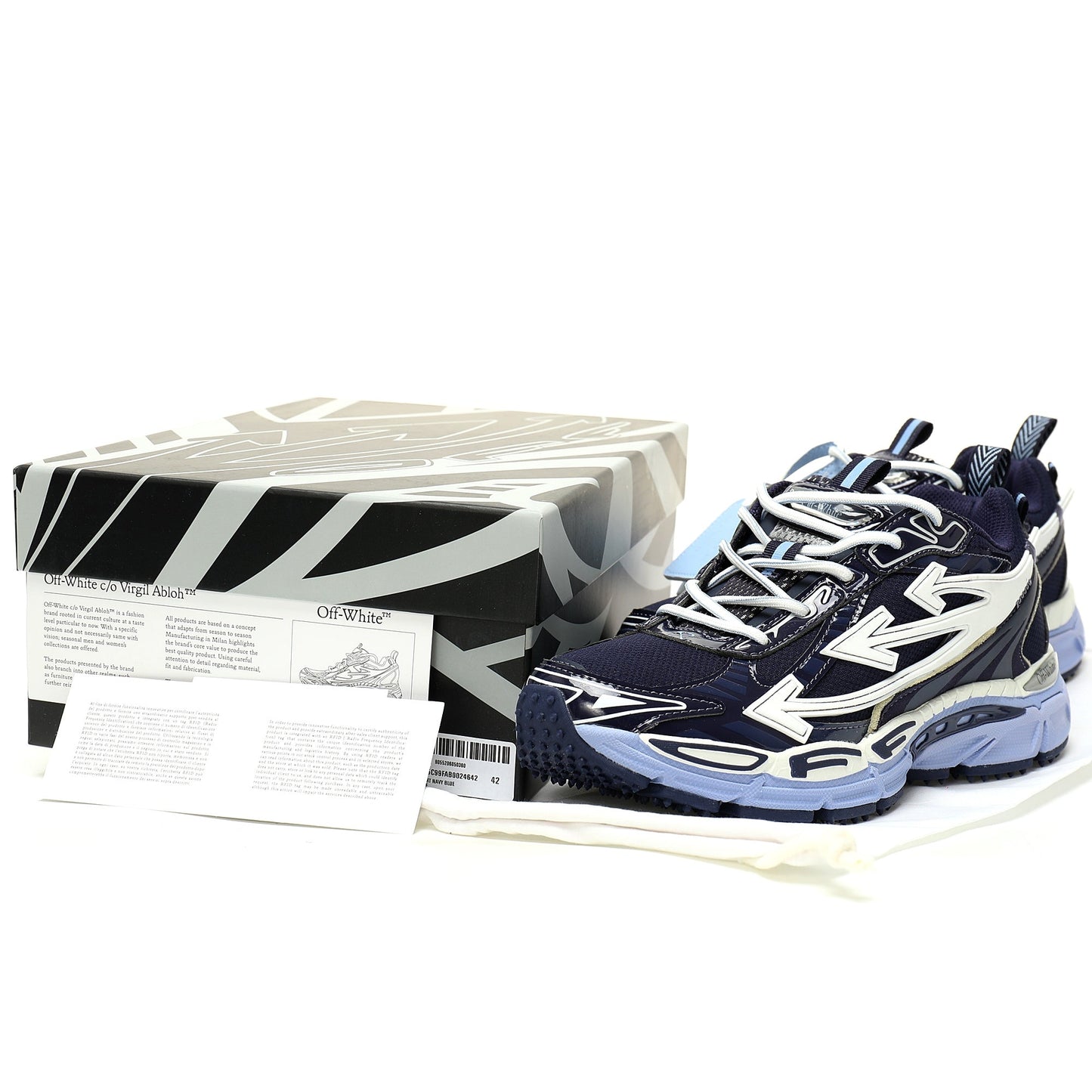 Off-White™ "Be Right Back" Sneaker — BRB   Dark blue