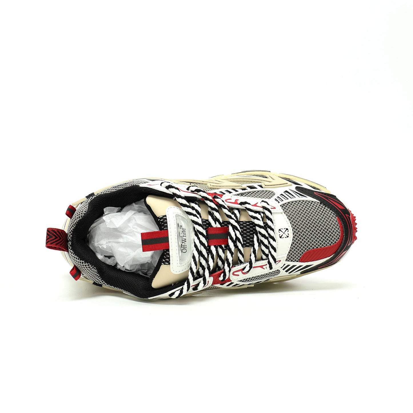 Off-White™ "Be Right Back" Sneaker — BRB   Red / Beige