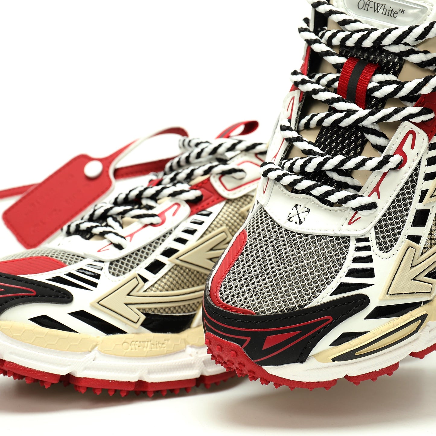 Off-White™ "Be Right Back" Sneaker — BRB   Red / Beige